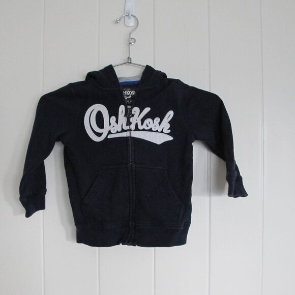 Oshkosh | Full Zip Hoodie Navy Blue Front Pocket - Picture 2 of 6